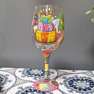 Lolita Pink and Yellow Cocktail Glass